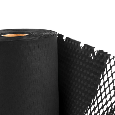 Крафт бумага сотовая 30 см х 20 м Honeycomb, черная в рулоне