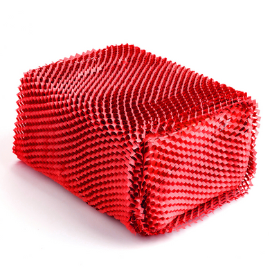 Крафт папір стільниковий 30 см х 50 м Honeycomb, червоний в рулоні
