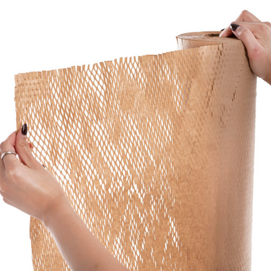 Крафт бумага сотовая 50 см х 50 м Honeycomb, коричневая в рулоне