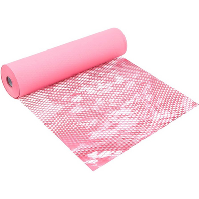 Крафт бумага сотовая 30 см х 10 м Honeycomb, розовая в рулоне